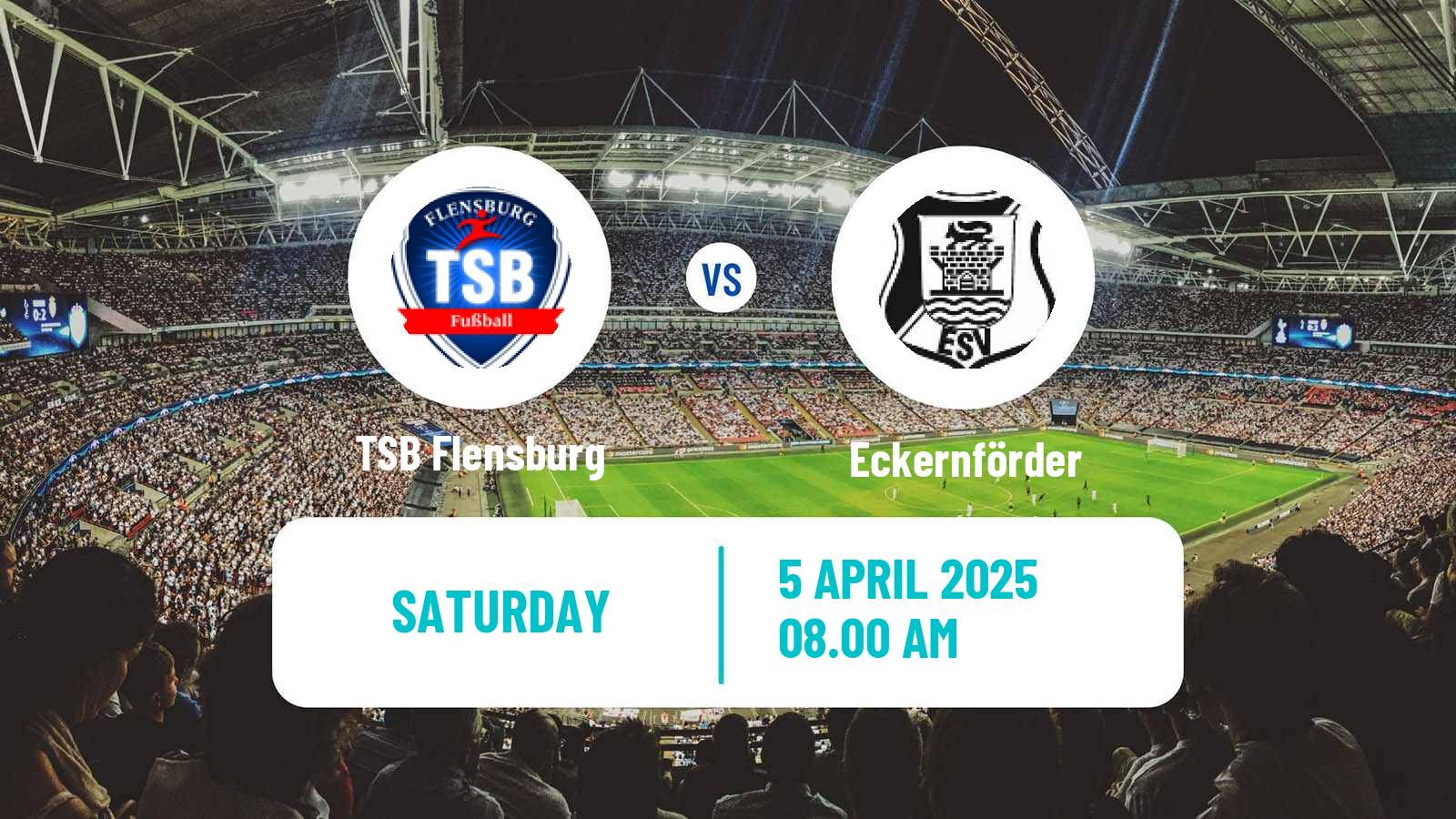 Soccer German Oberliga Schleswig-Holstein TSB Flensburg - Eckernförder