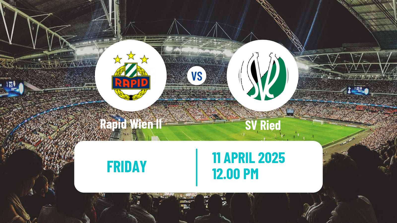 Soccer Austrian 2 Liga Rapid Wien II - Ried