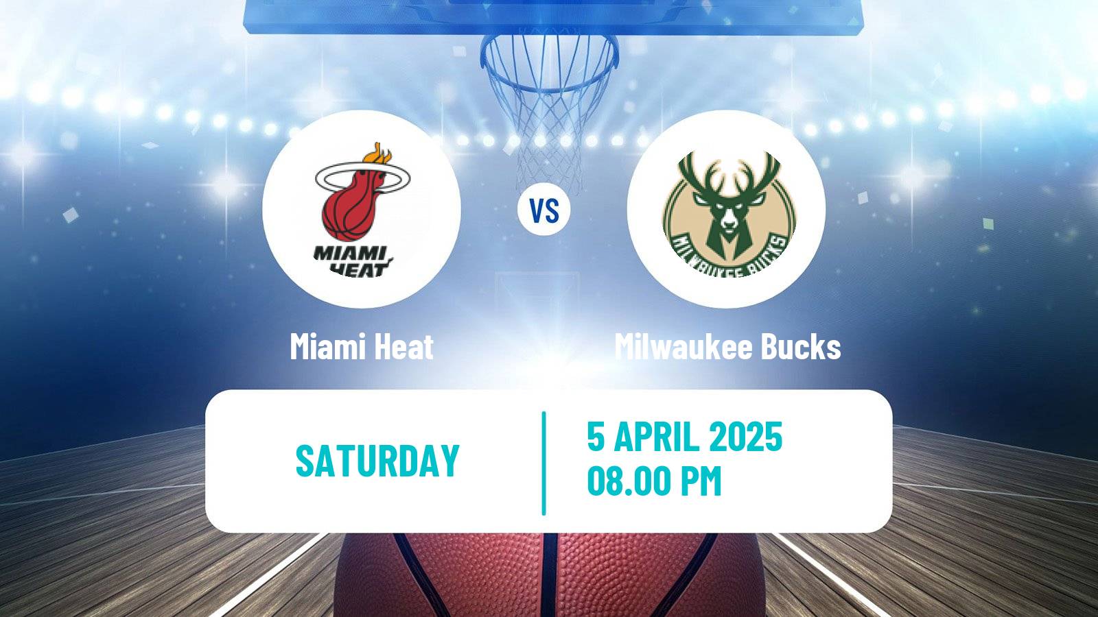 Basketball NBA Miami Heat - Milwaukee Bucks