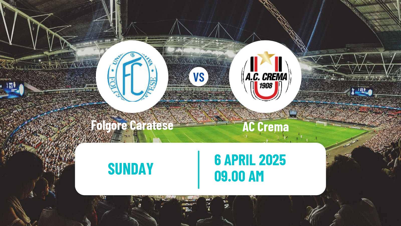 Soccer Italian Serie D - Group B Folgore Caratese - Crema