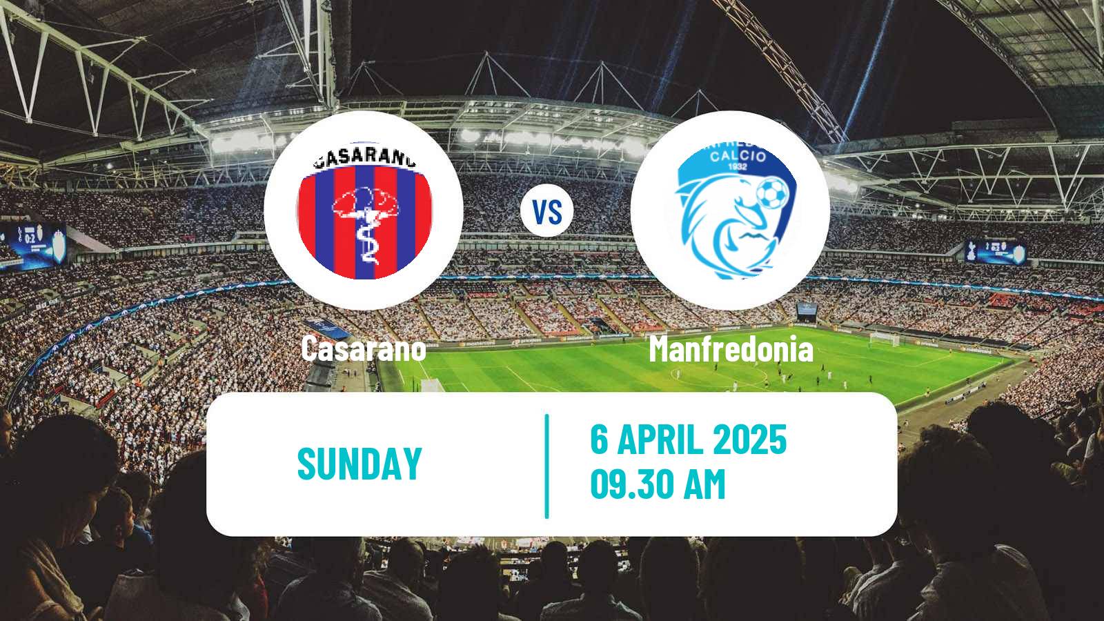 Soccer Italian Serie D - Group H Casarano - Manfredonia