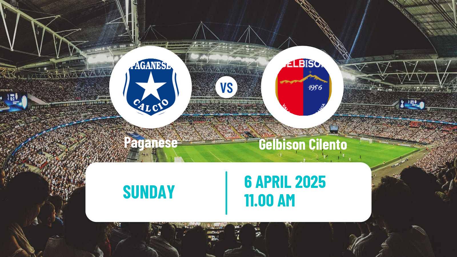 Soccer Italian Serie D - Group G Paganese - Gelbison Cilento