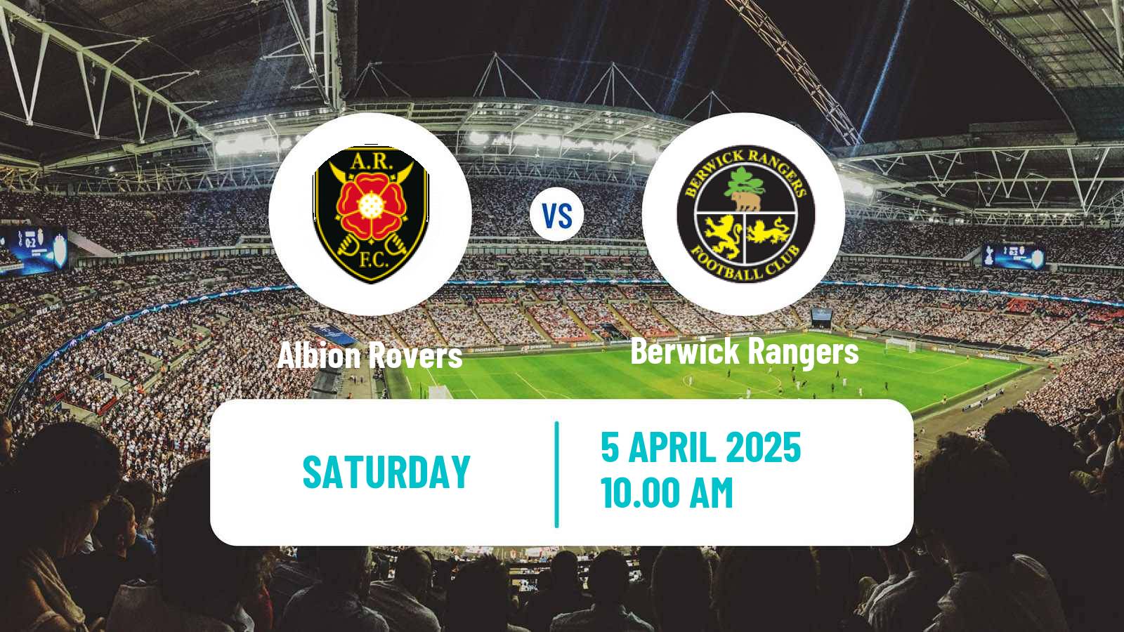 Soccer Scottish Lowland League Albion Rovers - Berwick Rangers
