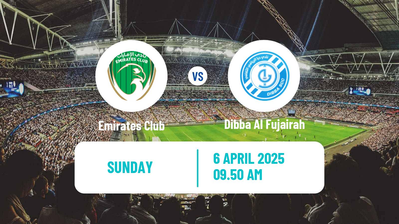 Soccer UAE Division 1 Emirates Club - Dibba Al Fujairah