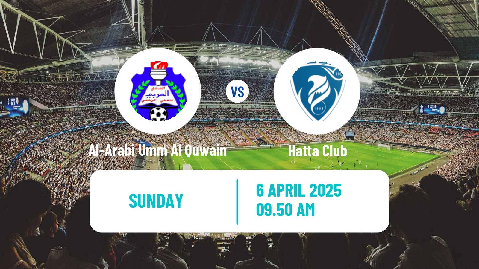Soccer UAE Division 1 Al-Arabi Umm Al Quwain - Hatta