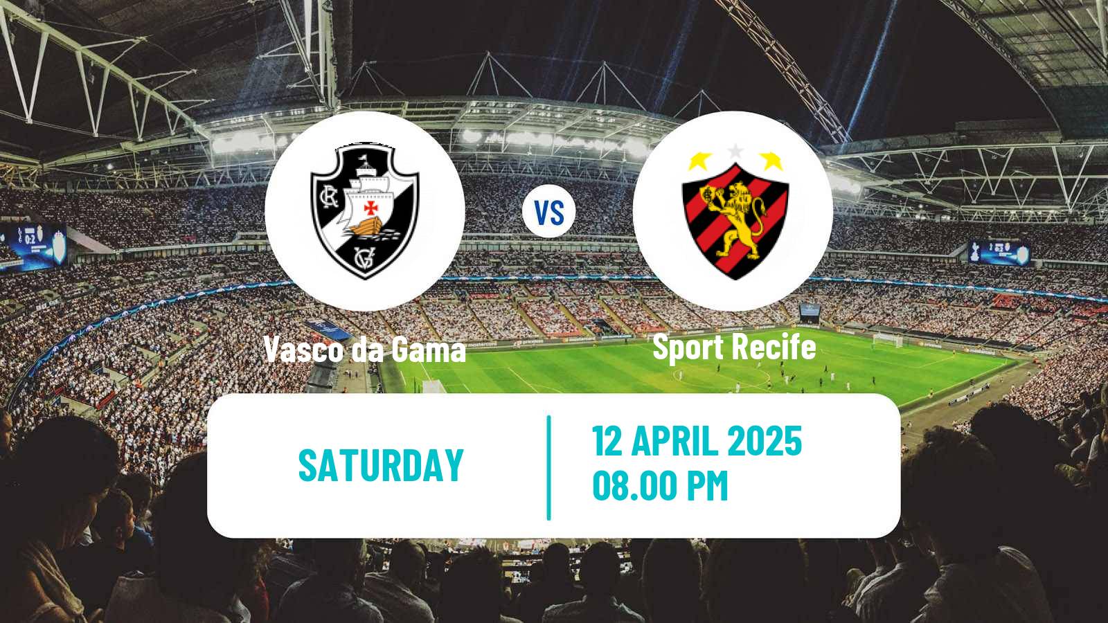 Soccer Brazilian Serie A Vasco da Gama - Sport Recife