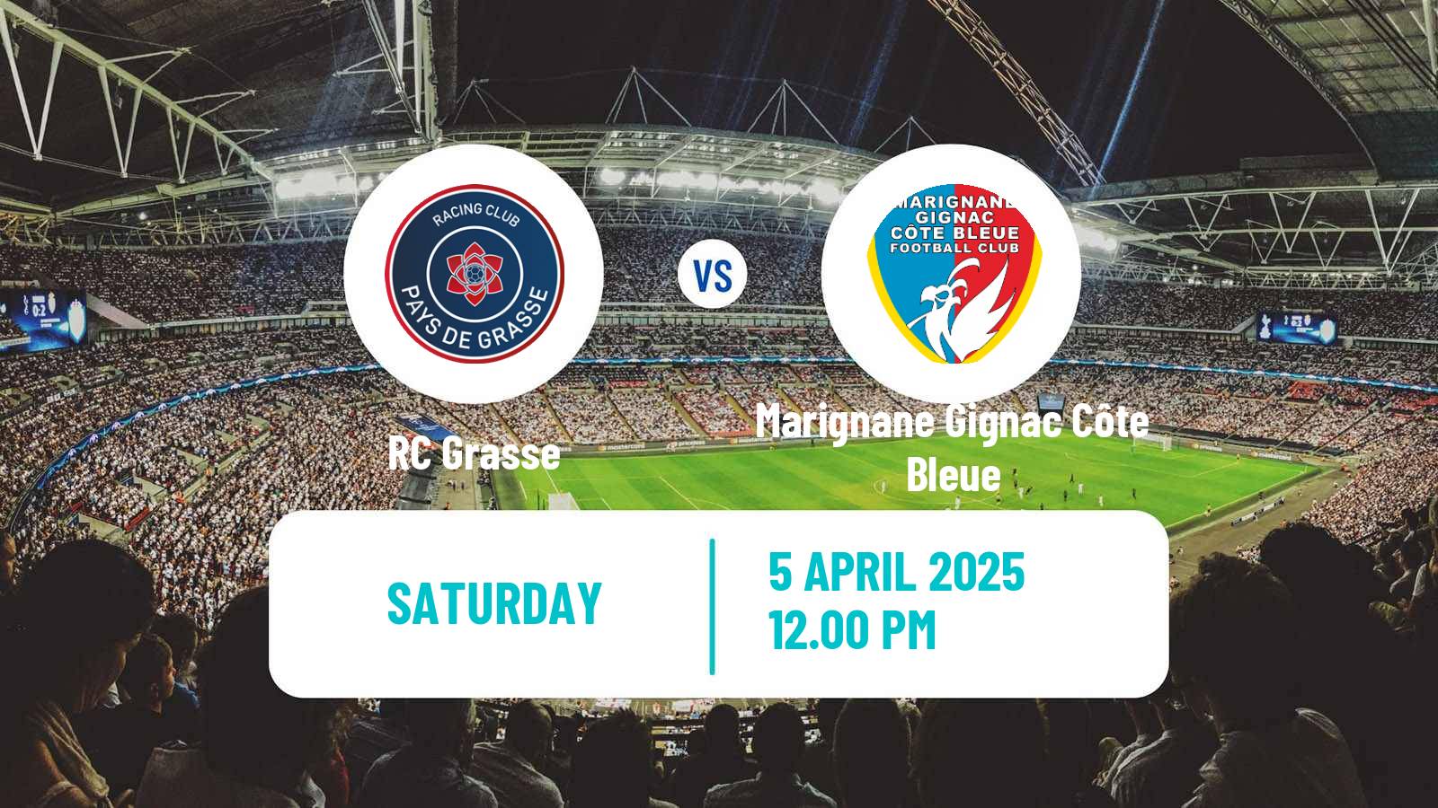 Soccer French National 2 - Group A Grasse - Marignane Gignac Côte Bleue