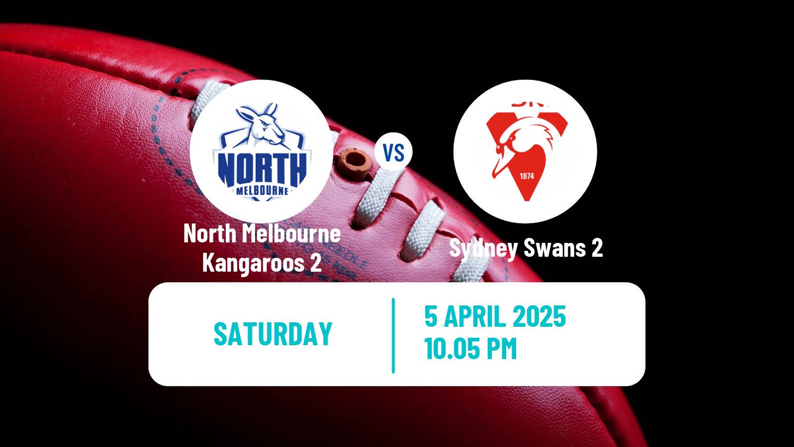 Aussie rules VFL North Melbourne Kangaroos 2 - Sydney Swans 2