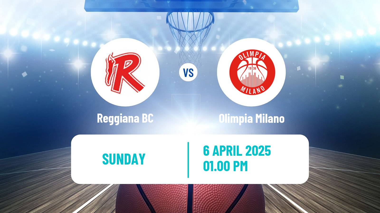 Basketball Italian Lega A Basketball Reggiana - Olimpia Milano