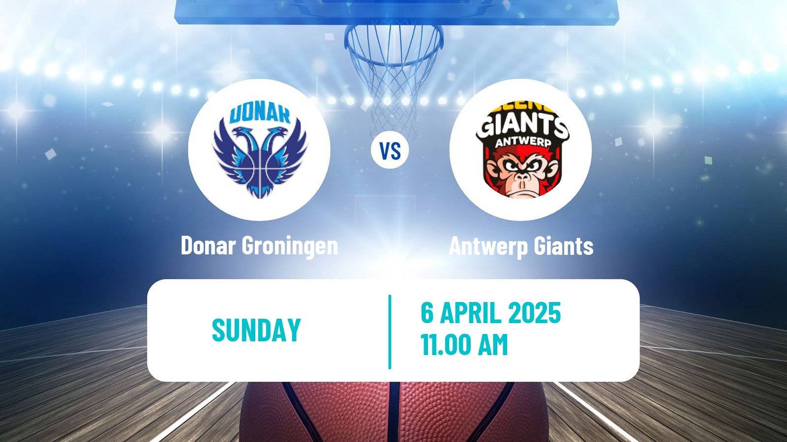 Basketball BNXT League Donar Groningen - Antwerp Giants