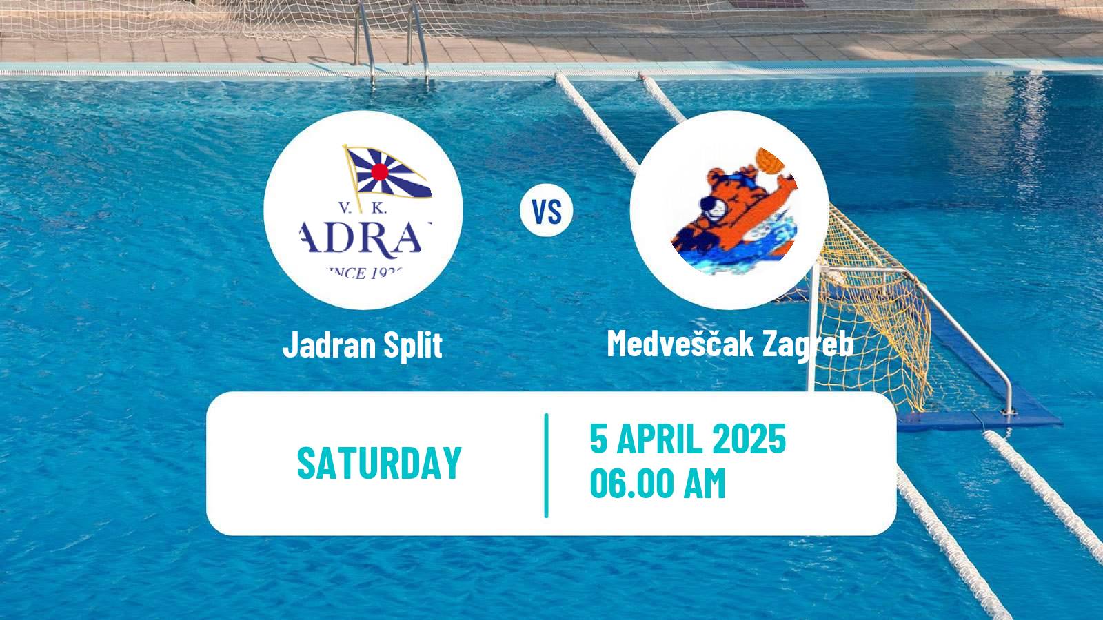 Water polo Croatian Water Polo Prva Liga Jadran Split - Medveščak Zagreb