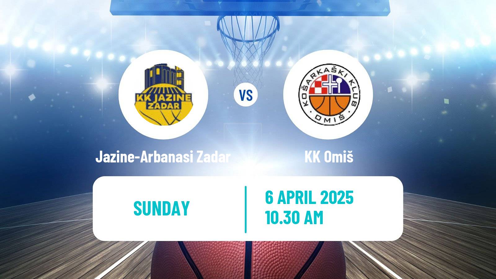 Basketball Croatian Prva Liga Basketball Jazine-Arbanasi Zadar - Omiš