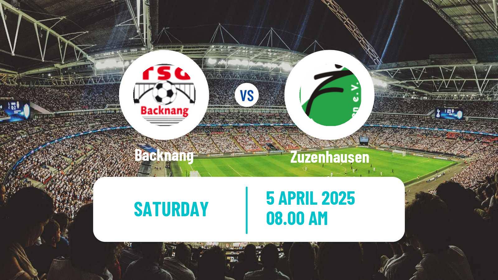Soccer German Oberliga Baden-Württemberg Backnang - Zuzenhausen
