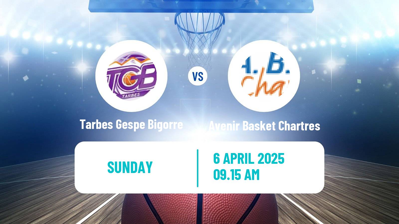 Basketball French LFB Tarbes Gespe Bigorre - Avenir Basket Chartres