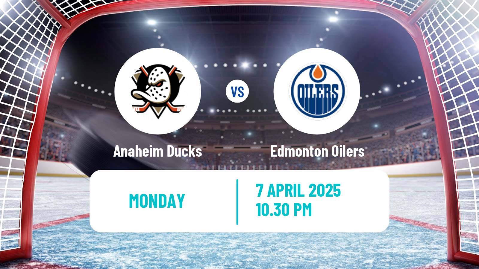 Hockey NHL Anaheim Ducks - Edmonton Oilers