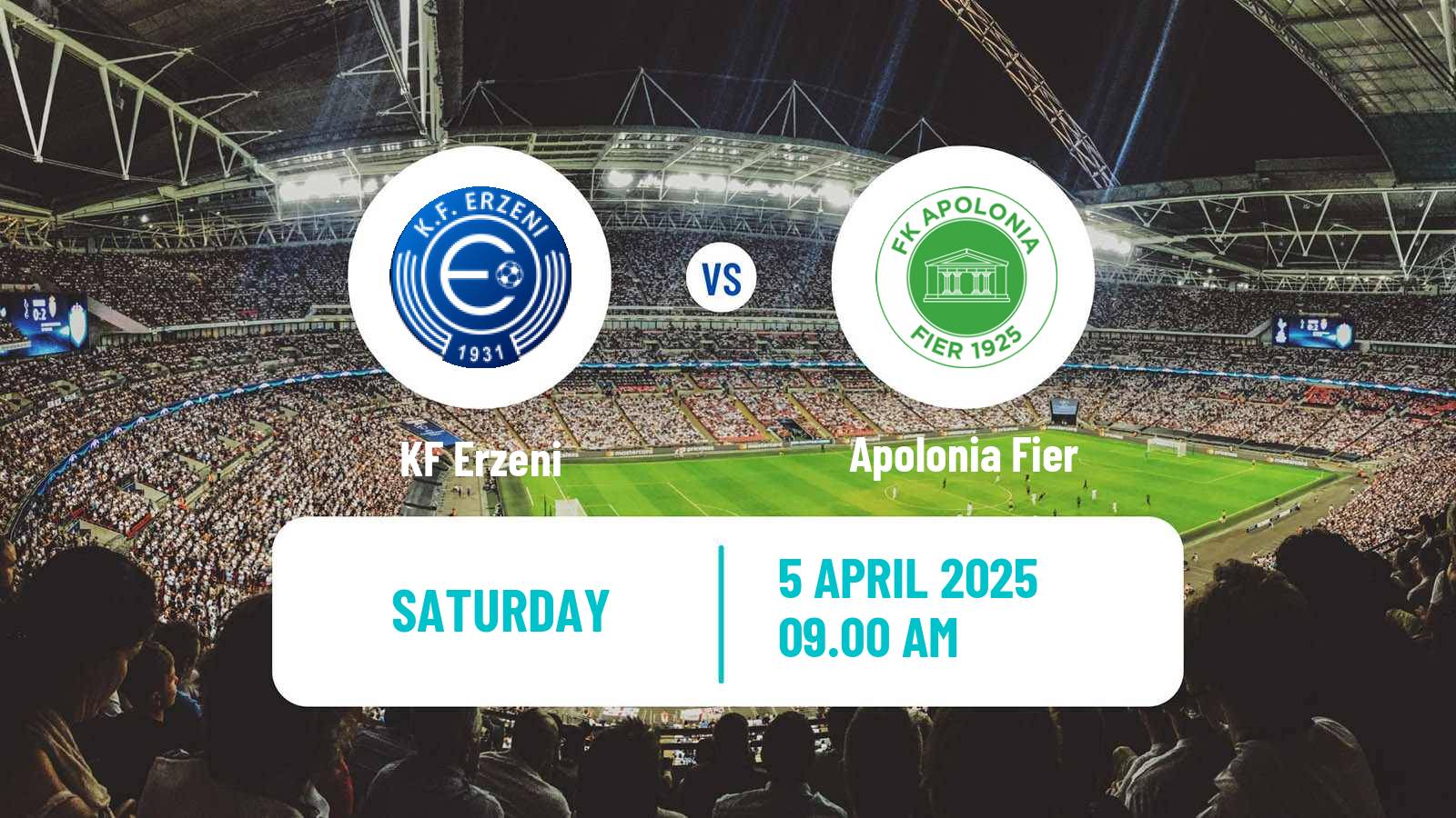 Soccer Albanian First Division Erzeni - Apolonia Fier