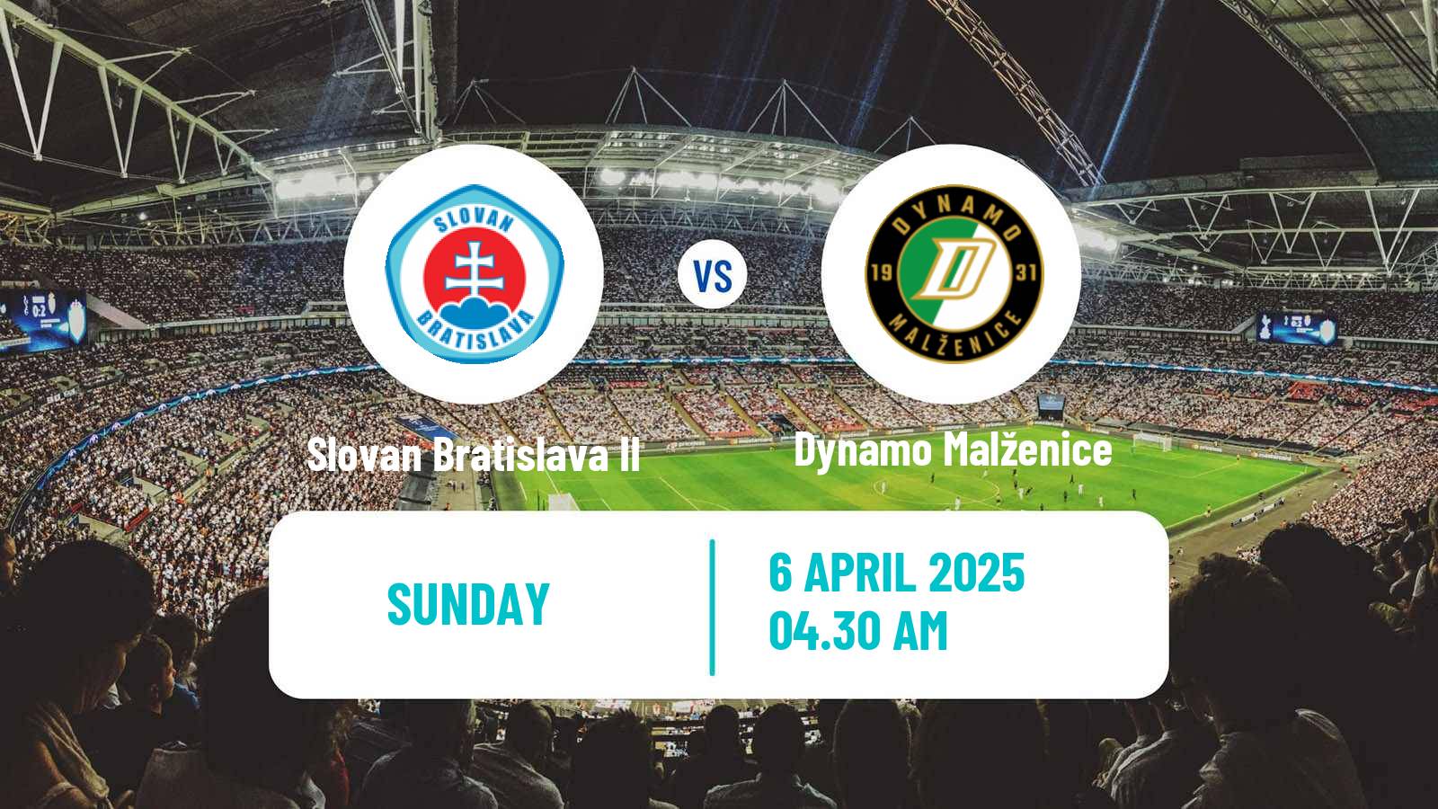 Soccer Slovak 2 Liga Slovan Bratislava II - Dynamo Malženice
