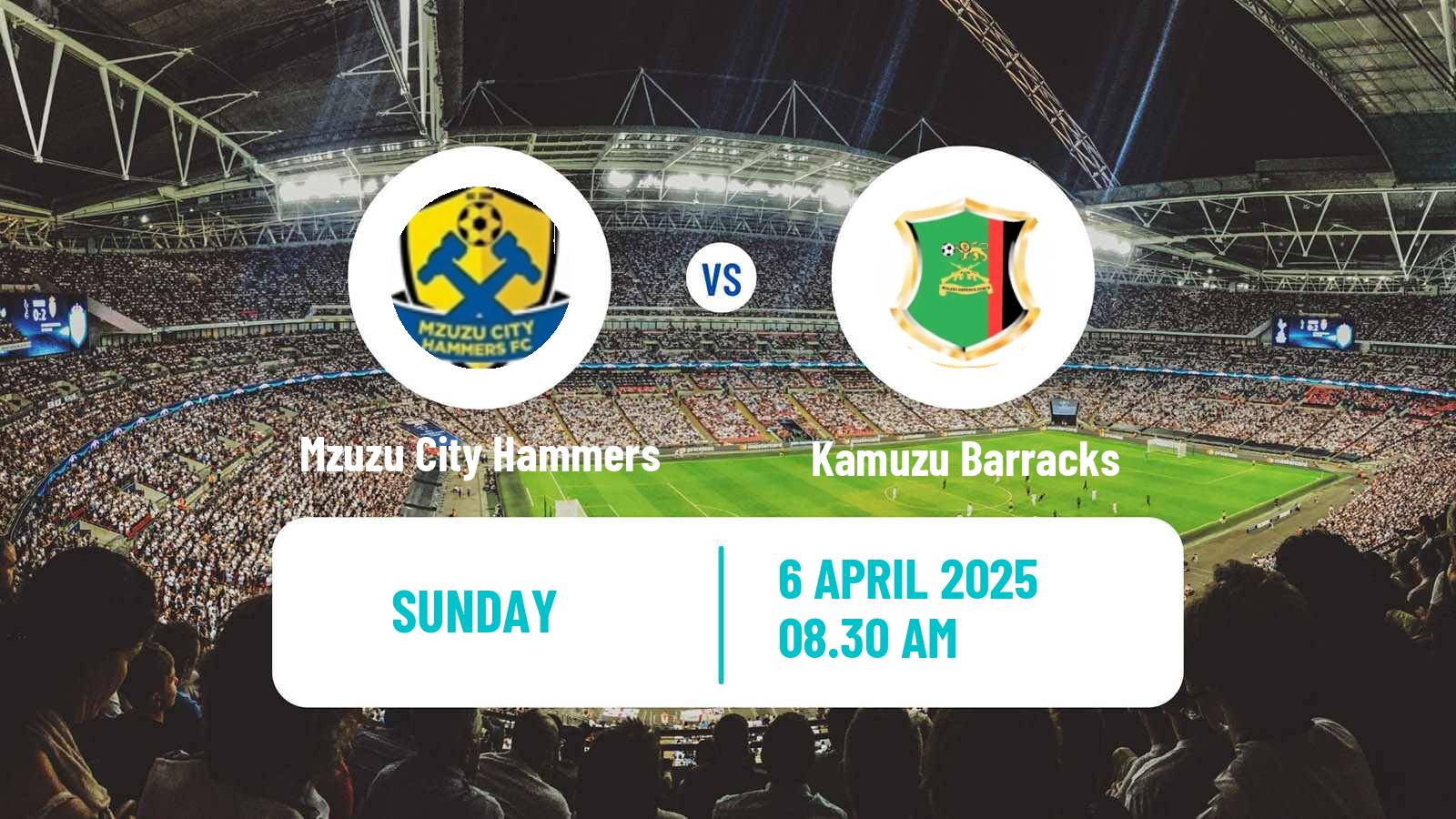 Soccer Malawi Premier Division Mzuzu City Hammers - Kamuzu Barracks