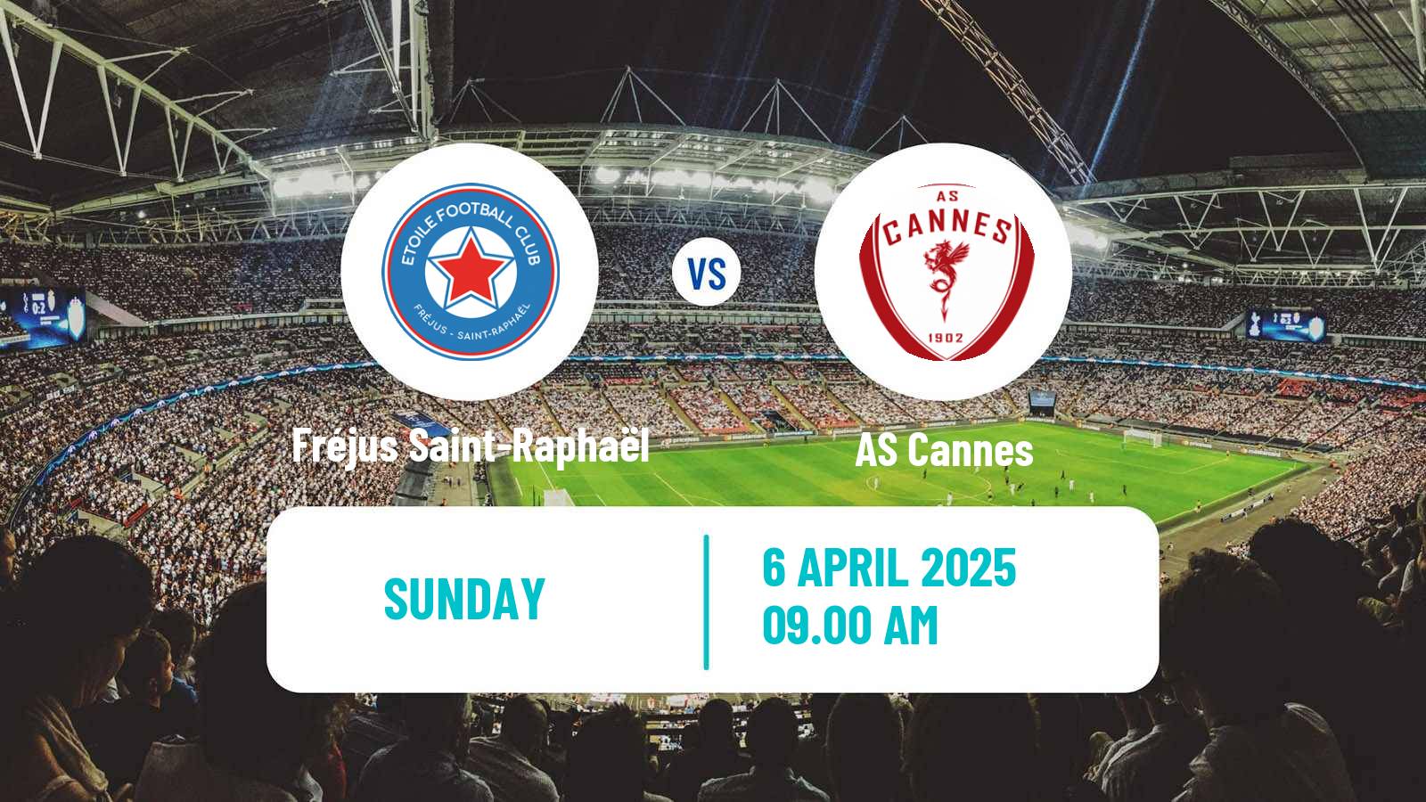 Soccer French National 2 - Group A Fréjus Saint-Raphaël - Cannes