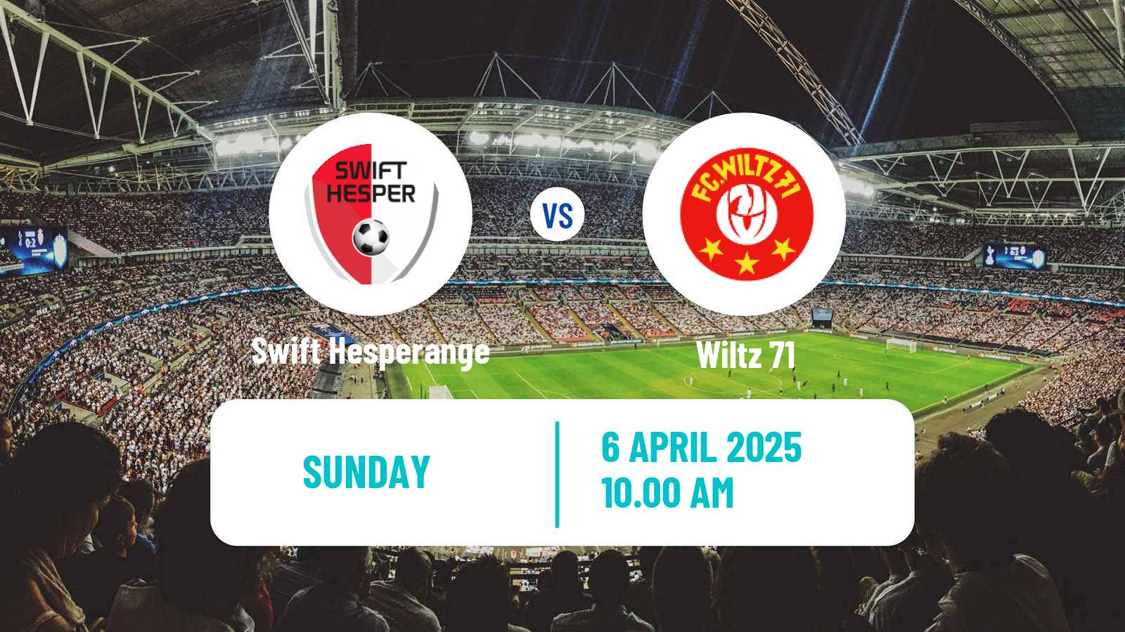 Soccer Luxembourg National Division Swift Hesperange - Wiltz 71