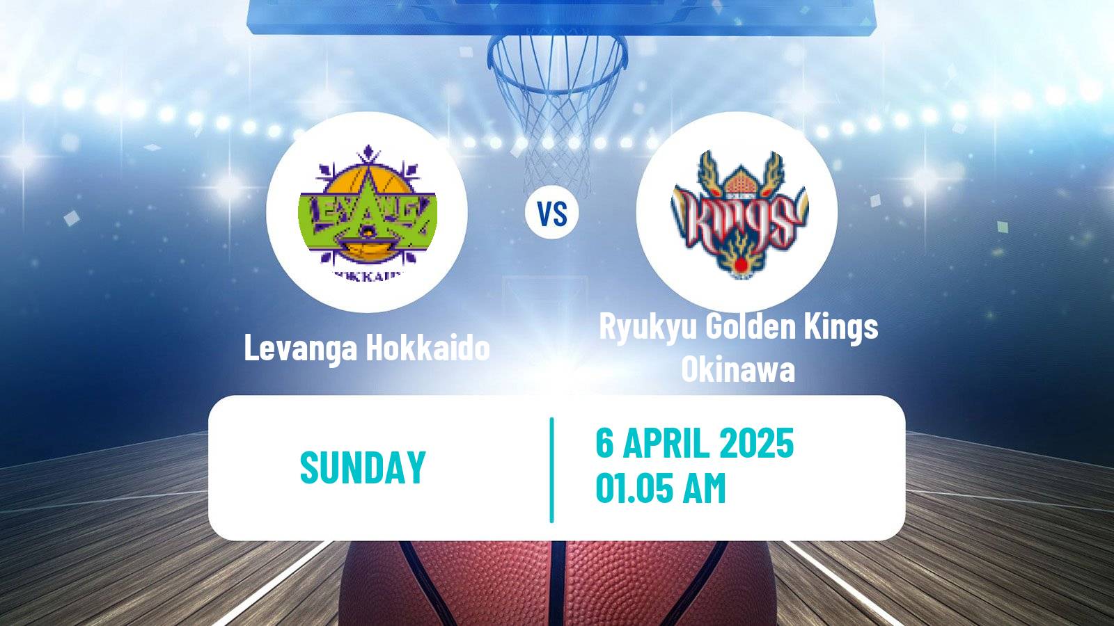 Basketball BJ League Levanga Hokkaido - Ryukyu Golden Kings Okinawa