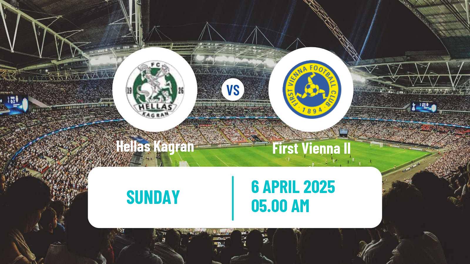 Soccer Austrian Landesliga Wien Hellas Kagran - First Vienna II