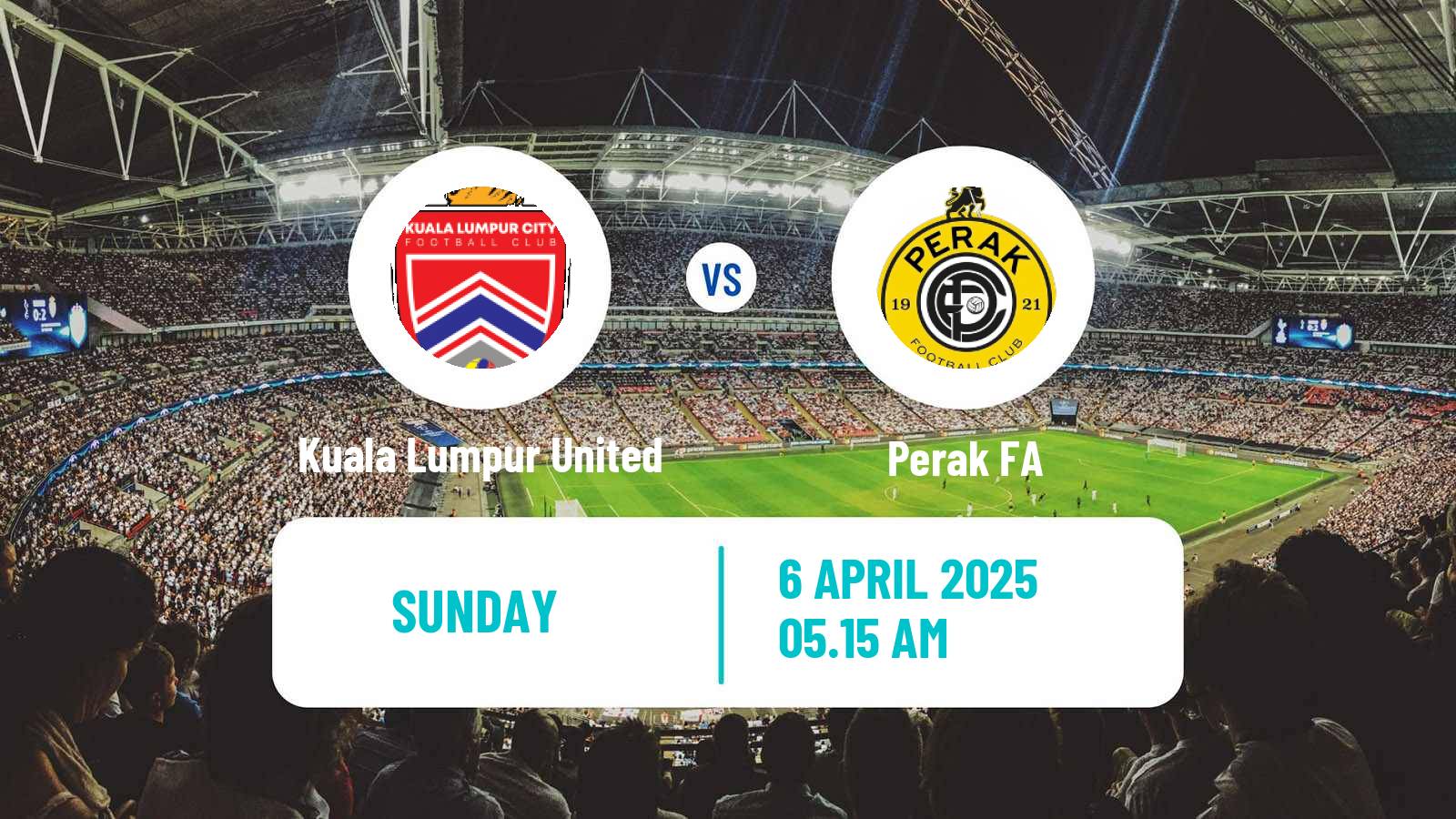 Soccer Malaysian Super League Kuala Lumpur United - Perak FA
