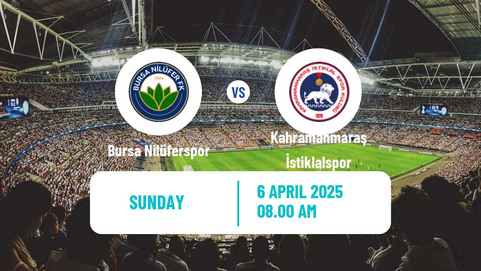 Soccer Turkish 3 Lig Group 4 Bursa Nilüferspor - Kahramanmaraş İstiklalspor