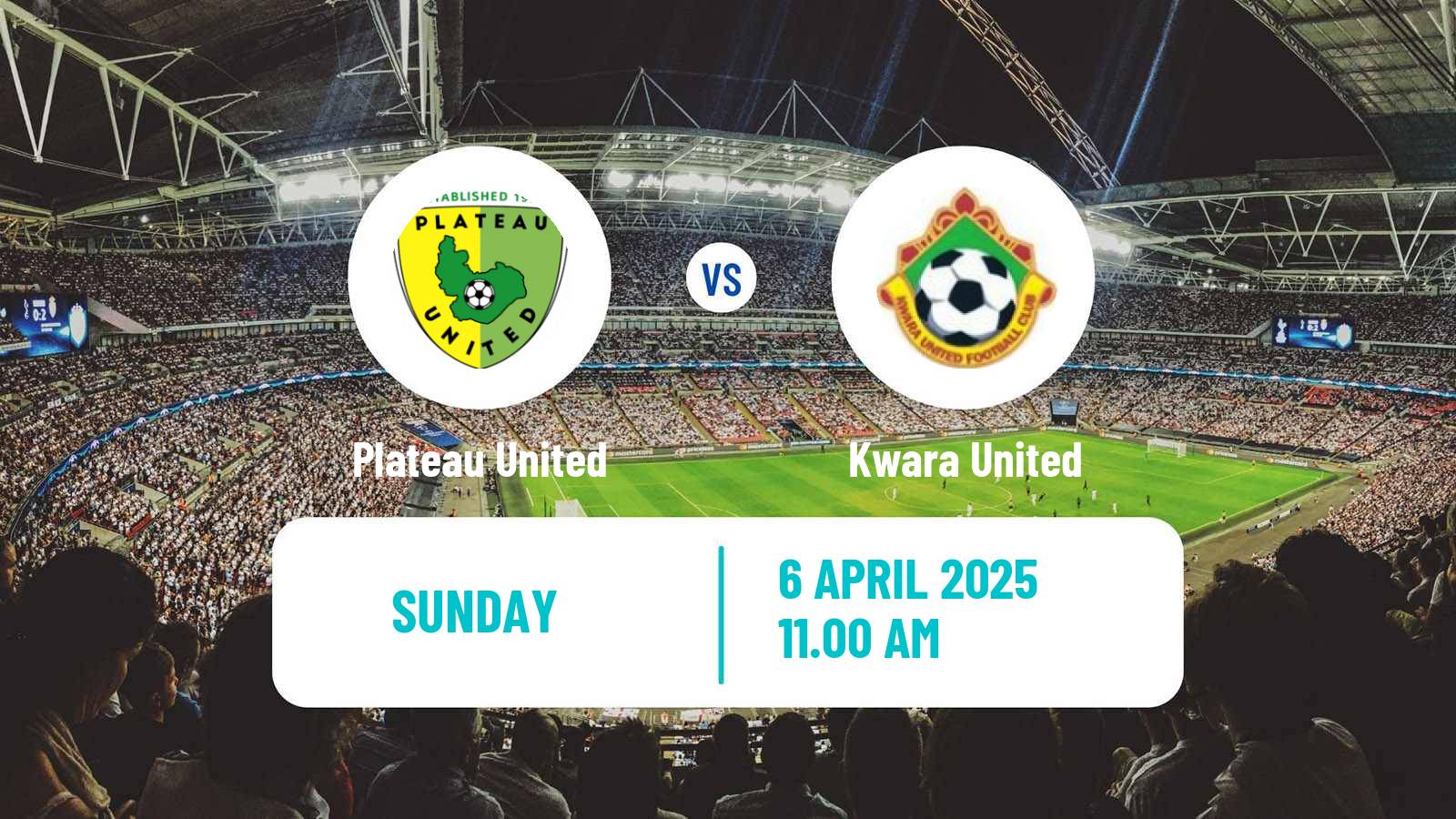 Soccer Nigerian Premier League Plateau United - Kwara United