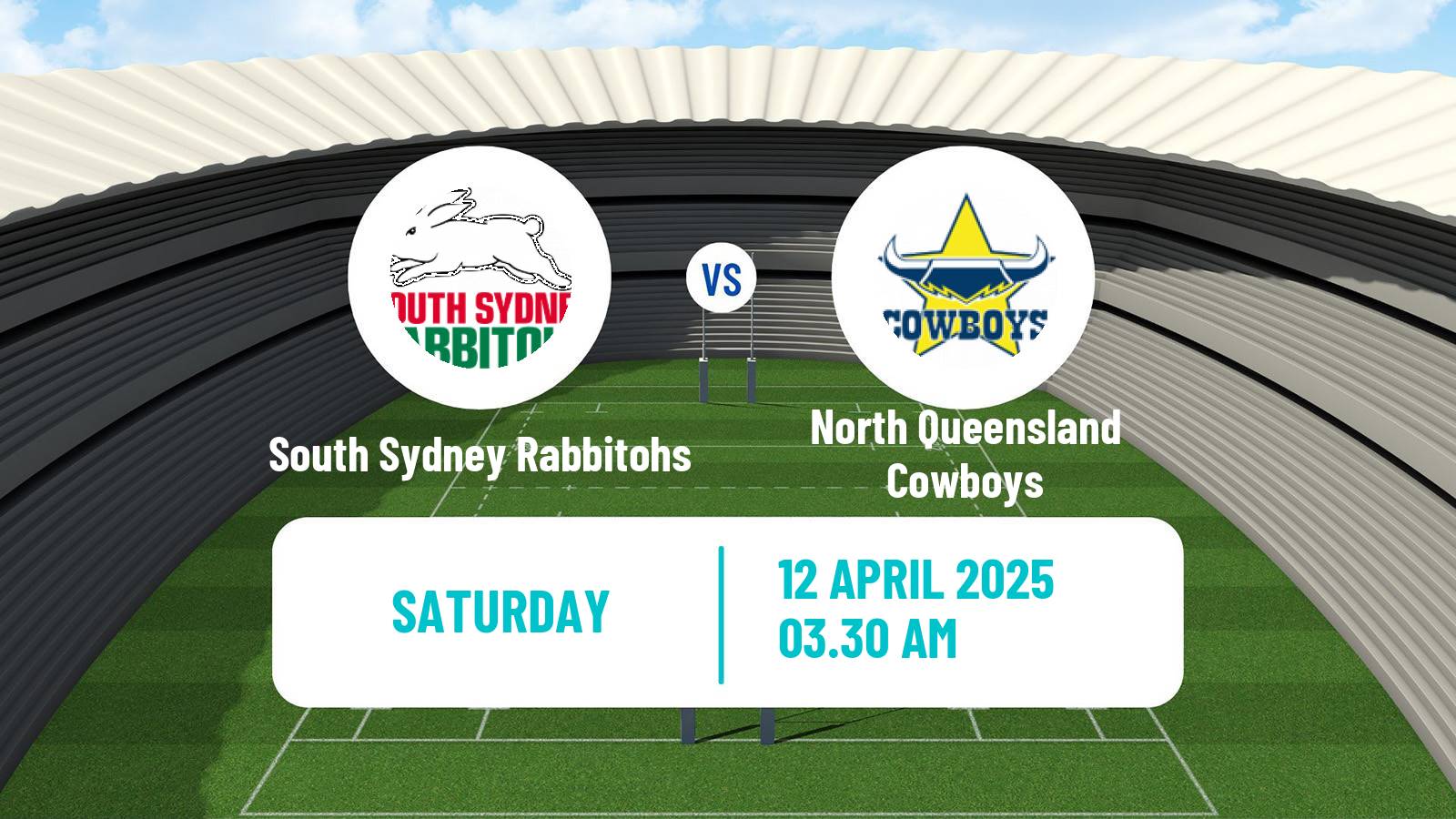 Rugby league Australian NRL South Sydney Rabbitohs - North Queensland Cowboys
