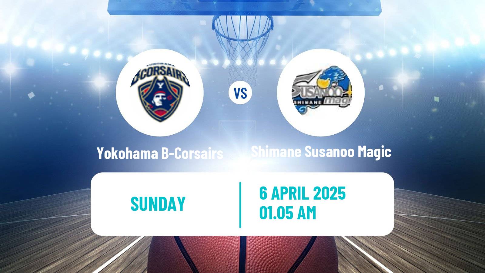 Basketball BJ League Yokohama B-Corsairs - Shimane Susanoo Magic