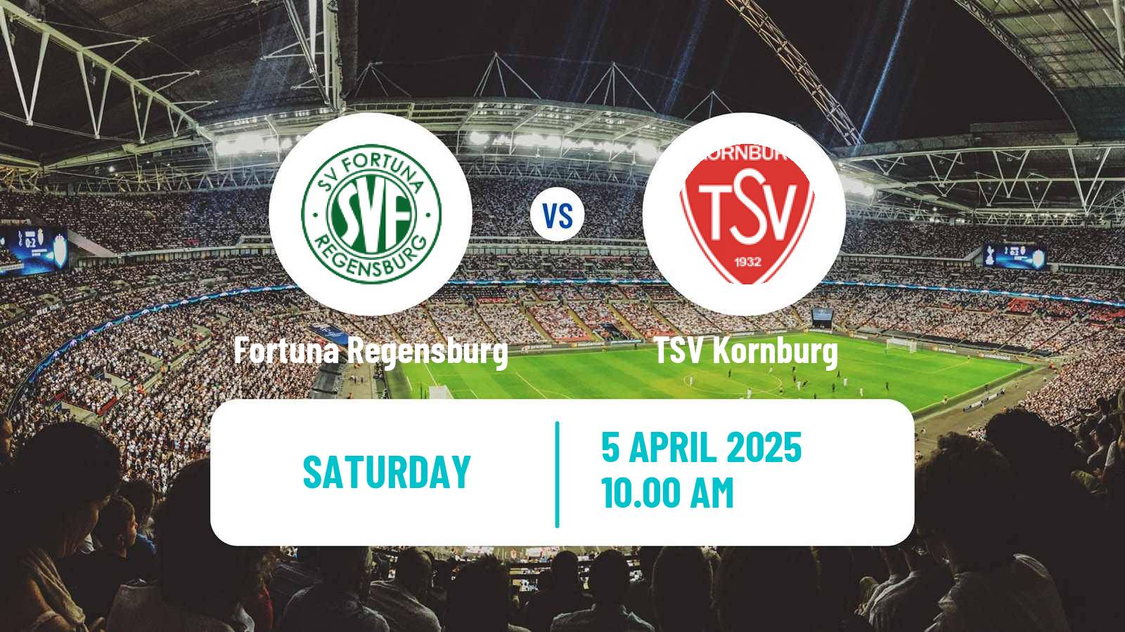Soccer German Oberliga Bayern Nord Fortuna Regensburg - Kornburg