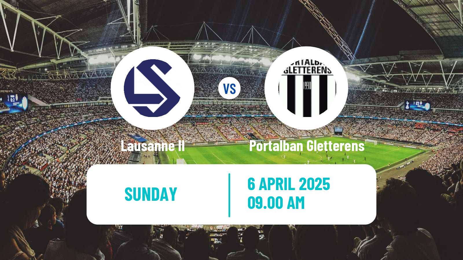 Soccer Swiss 1 Liga Classic Group 1 Lausanne II - Portalban Gletterens