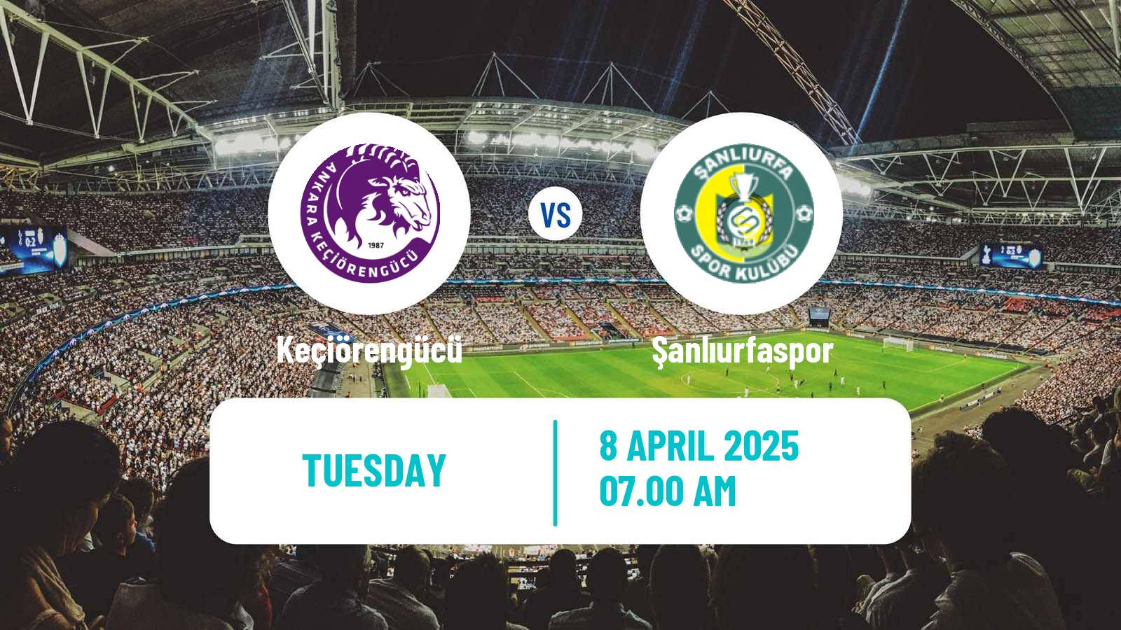Soccer Turkish First League Keçiörengücü - Şanlıurfaspor