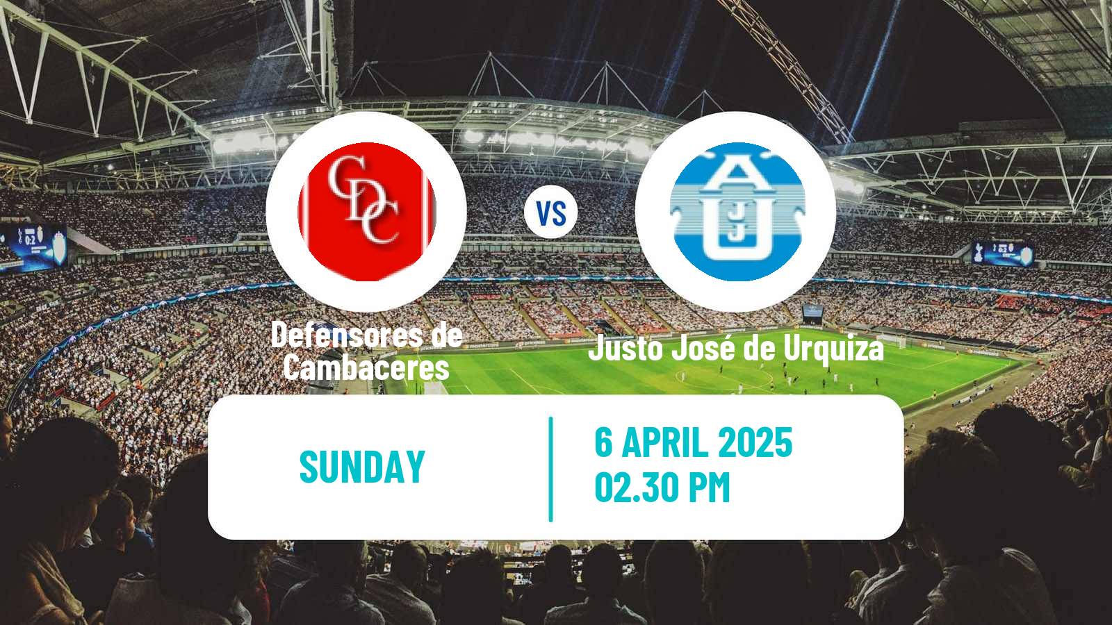 Soccer Argentinian Primera C Defensores de Cambaceres - Justo José de Urquiza