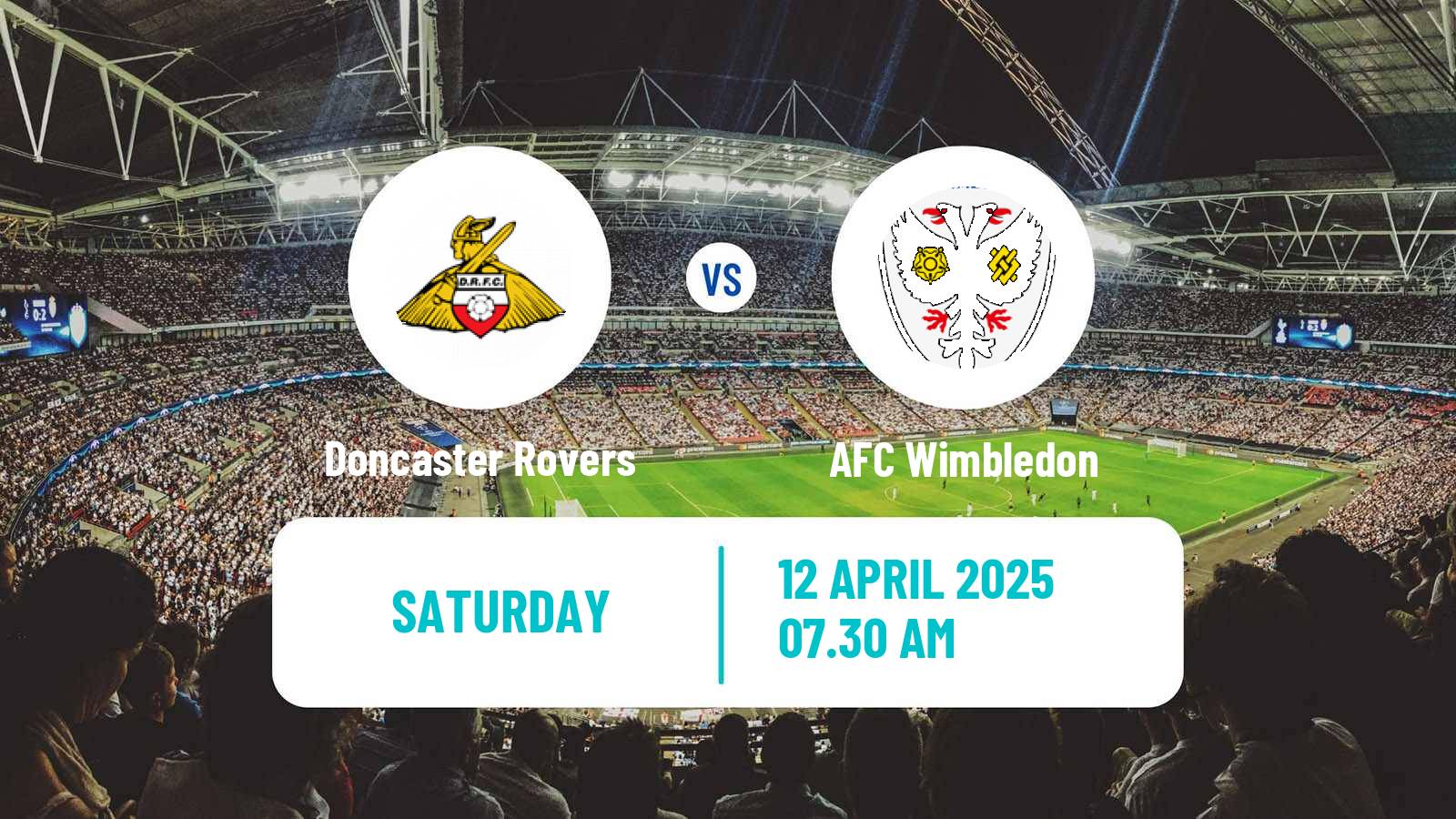 Soccer English League Two Doncaster Rovers - AFC Wimbledon