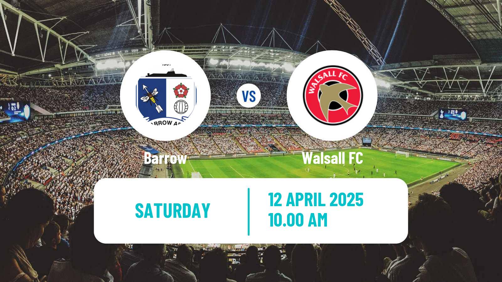 Soccer English League Two Barrow - Walsall