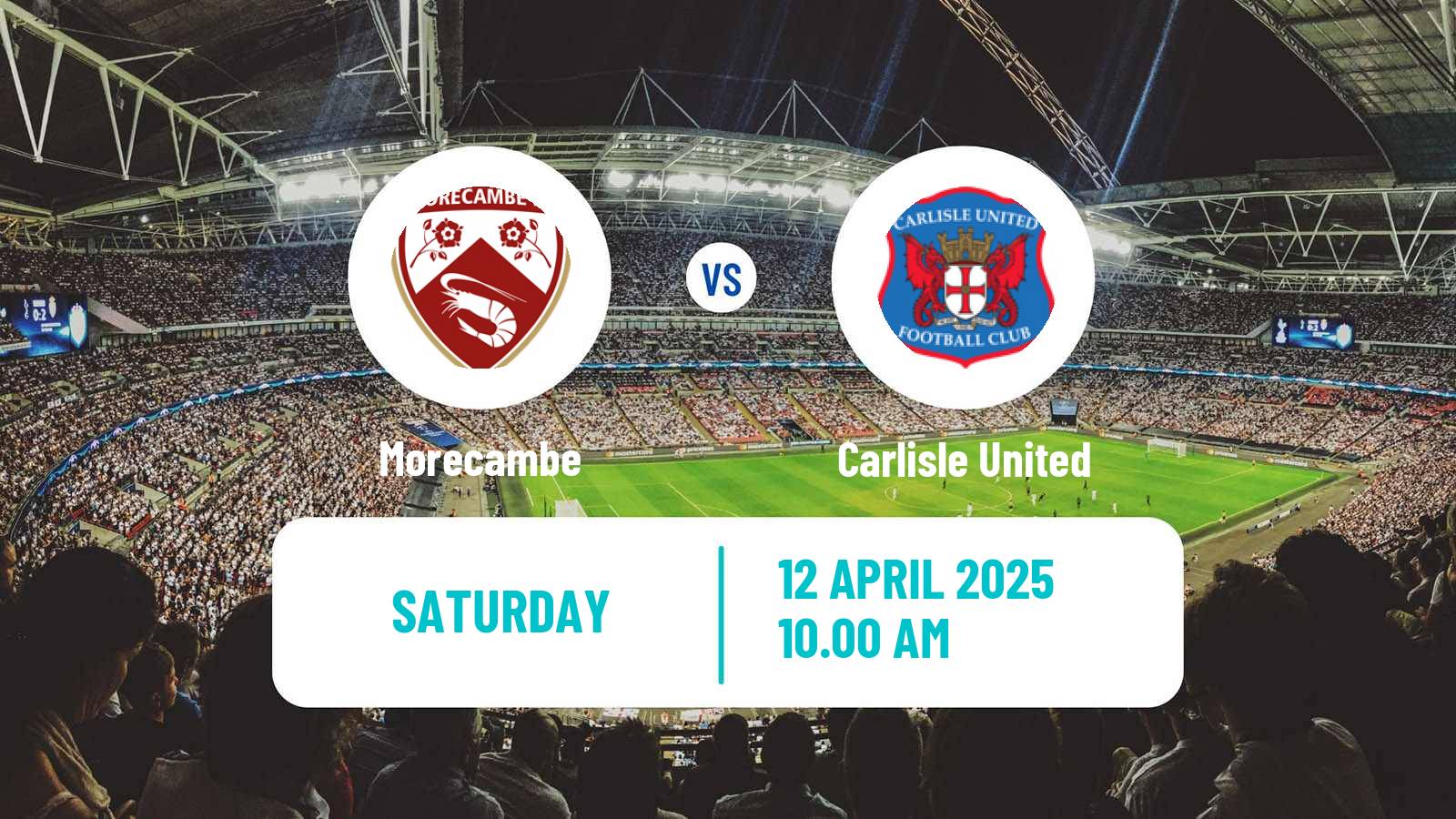 Soccer English League Two Morecambe - Carlisle United