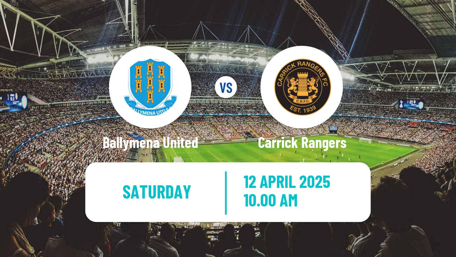Soccer Northern Irish Premiership Ballymena United - Carrick Rangers