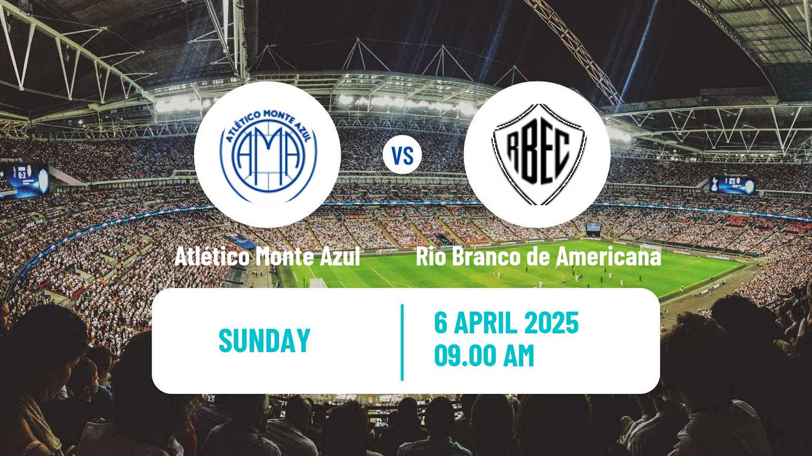 Soccer Brazilian Campeonato Paulista A3 Atlético Monte Azul - Rio Branco de Americana
