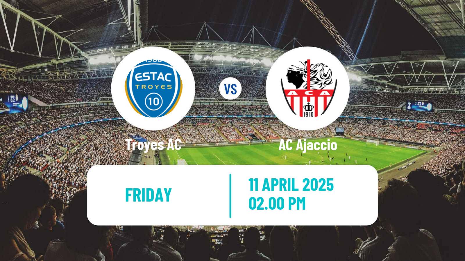 Soccer French Ligue 2 Troyes - Ajaccio