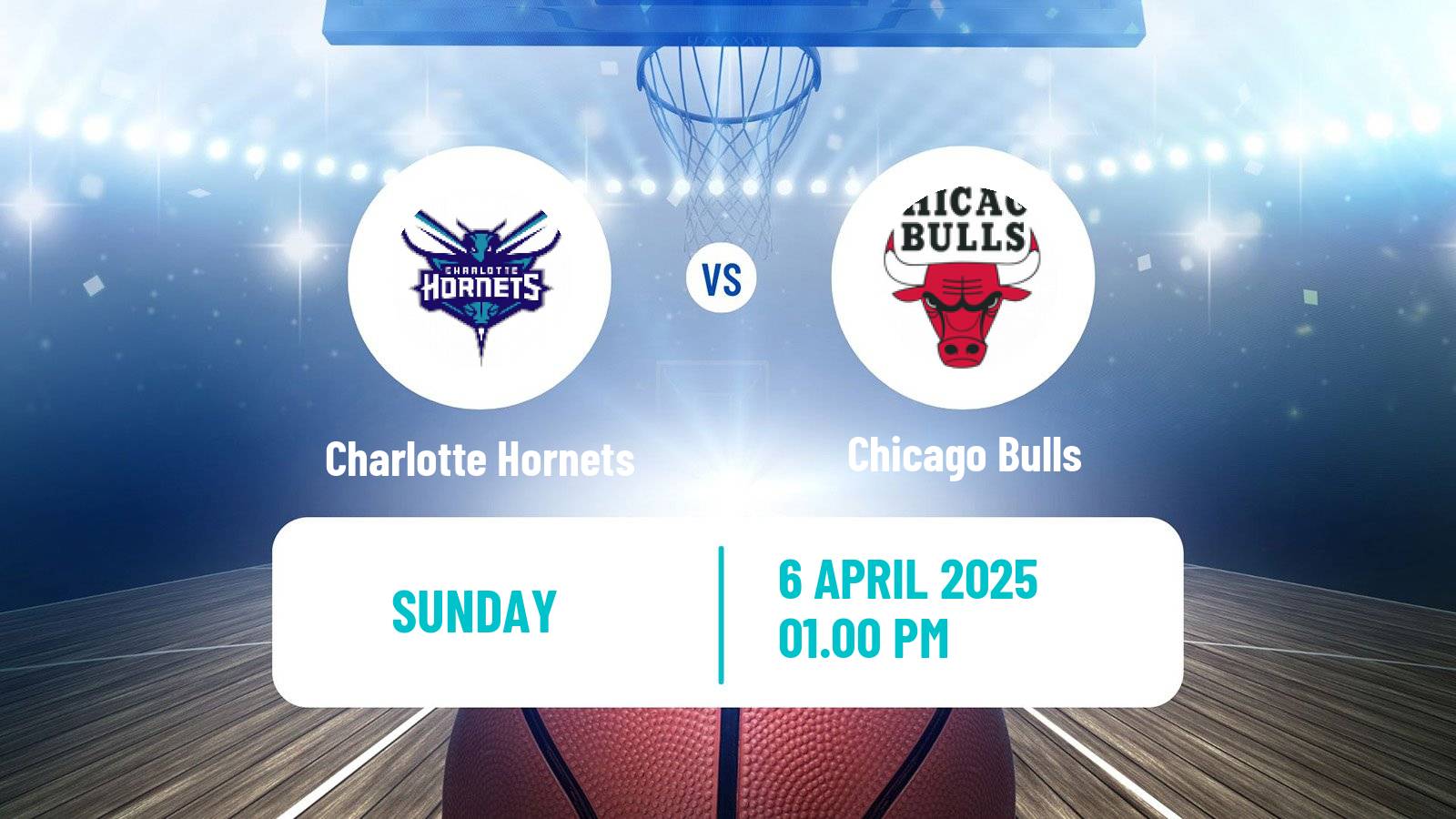 Basketball NBA Charlotte Hornets - Chicago Bulls