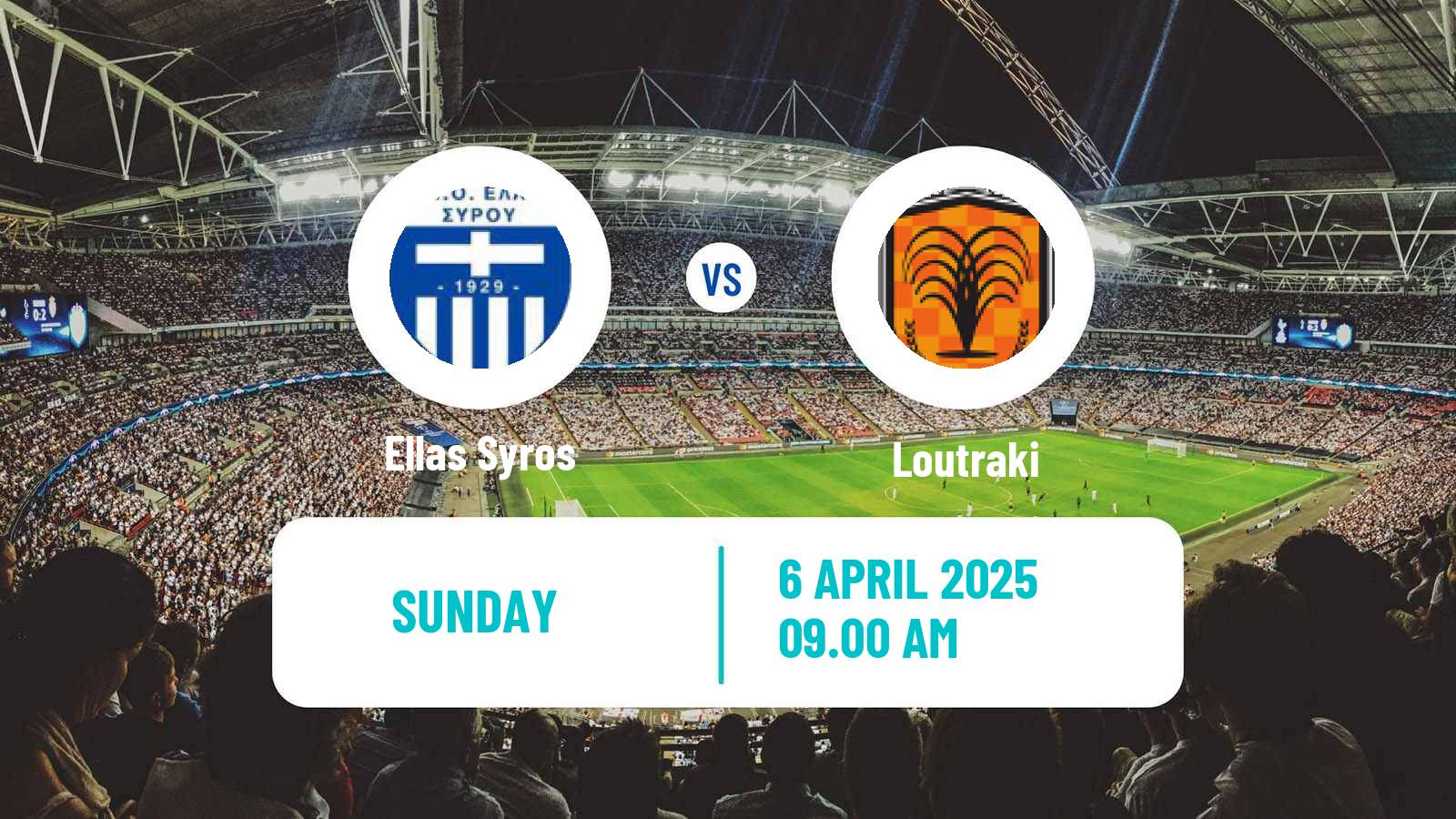 Soccer Greek Gamma Ethniki - Group 3 Ellas Syros - Loutraki