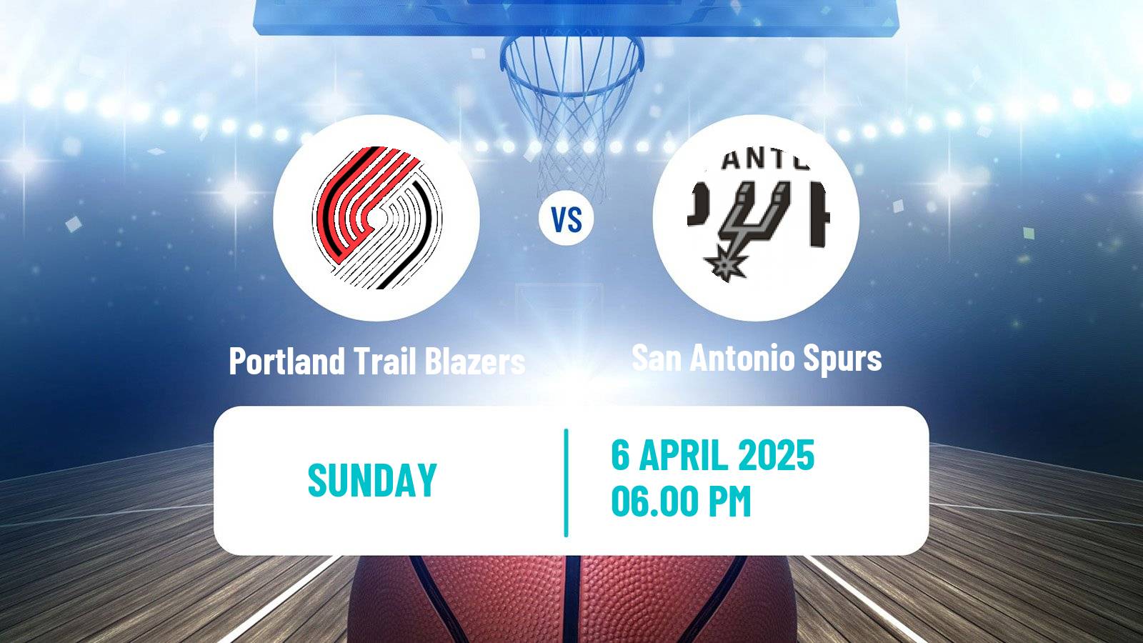 Basketball NBA Portland Trail Blazers - San Antonio Spurs