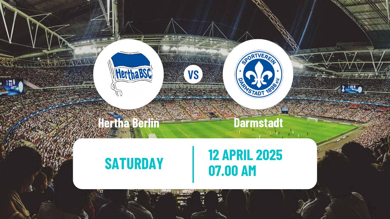 Soccer German 2 Bundesliga Hertha Berlin - Darmstadt