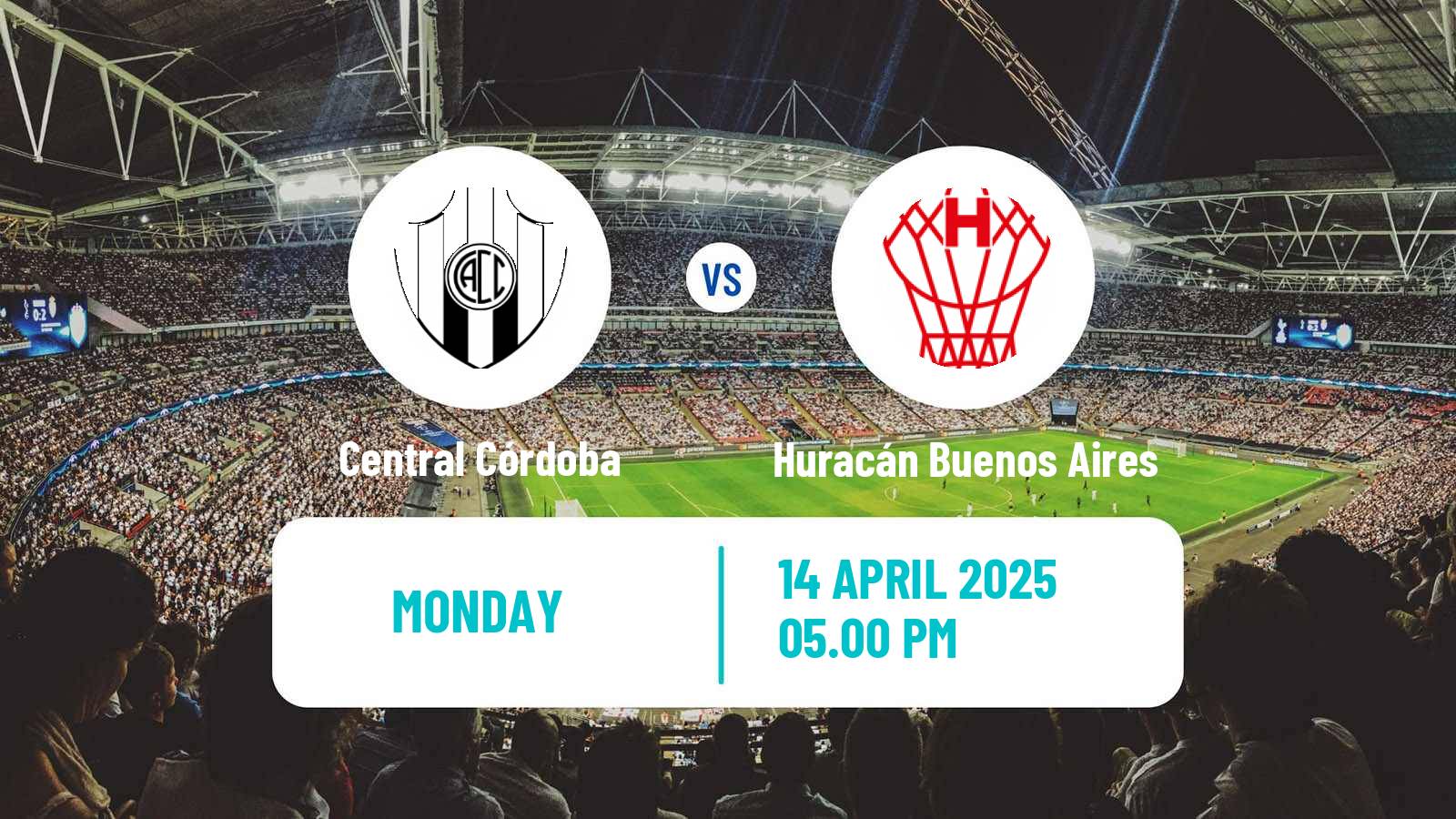 Soccer Argentinian Liga Profesional Central Córdoba - Huracán Buenos Aires