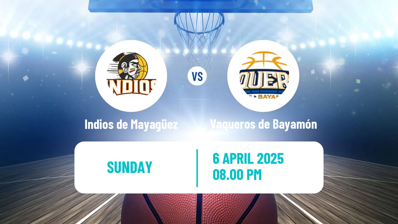 Basketball Puerto Rican BSN Indios de Mayagüez - Vaqueros de Bayamón