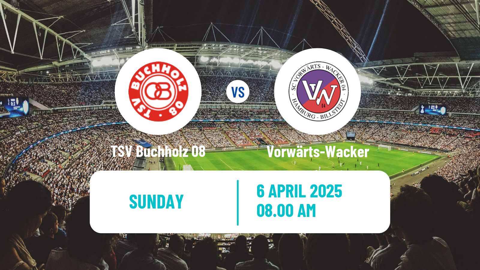 Soccer German Oberliga Hamburg TSV Buchholz 08 - Vorwärts-Wacker
