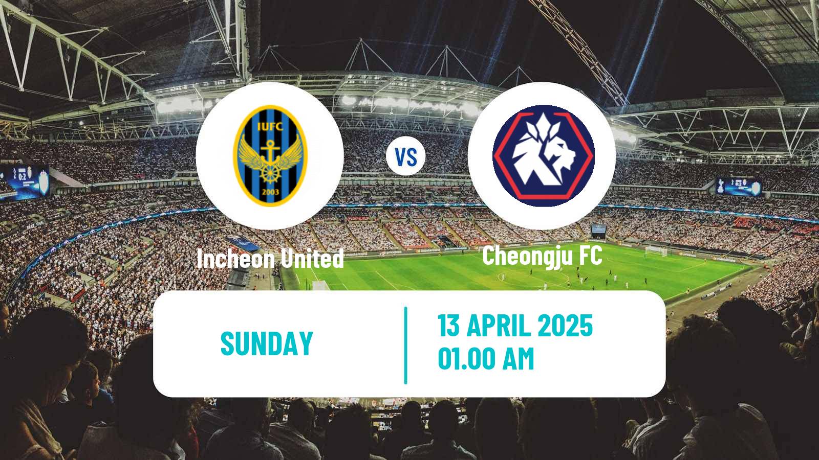 Soccer South Korean K-League 2 Incheon United - Cheongju
