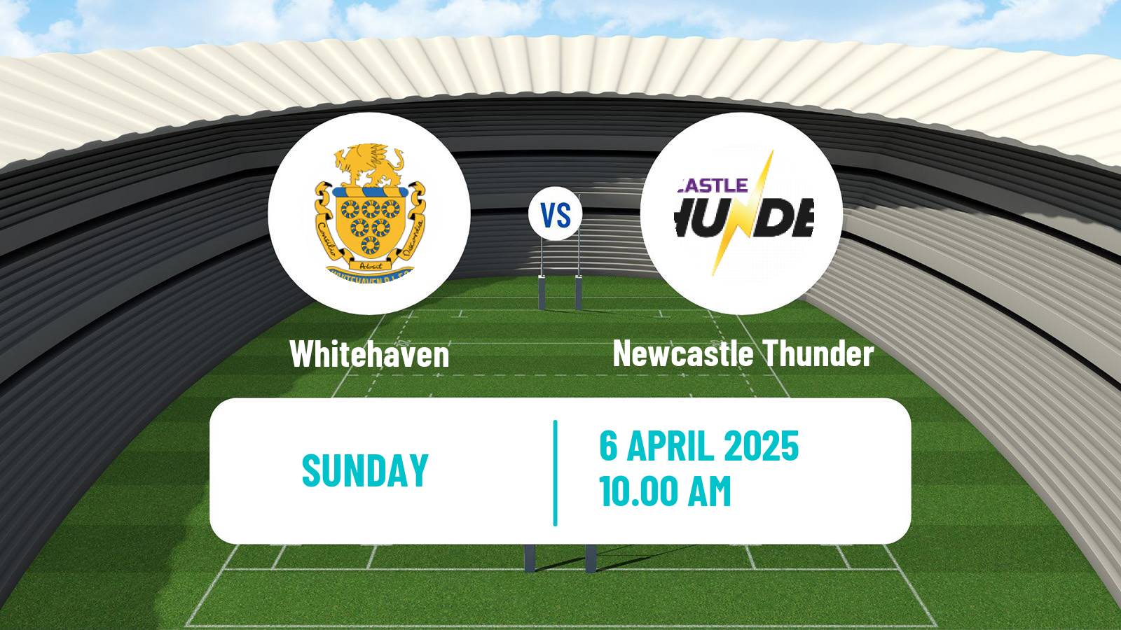 Rugby league English League 1 Rugby League Whitehaven - Newcastle Thunder